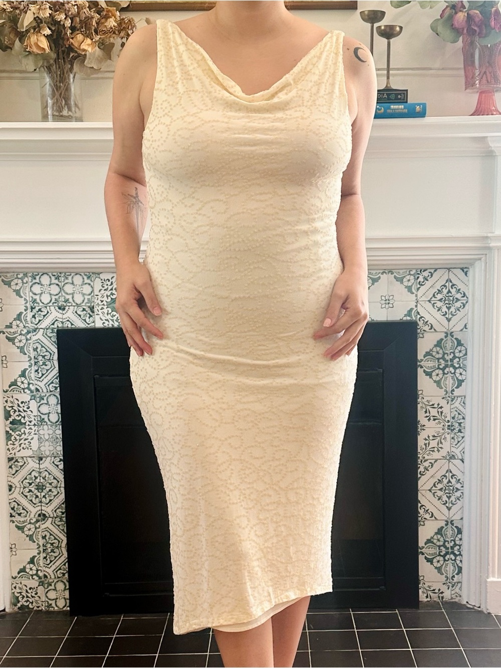 ✨Rare Vintage Early 90’s Cache Fully Beaded Dress